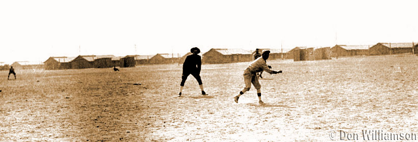 Camp Cody Soldiers Playing Baseball - 1918