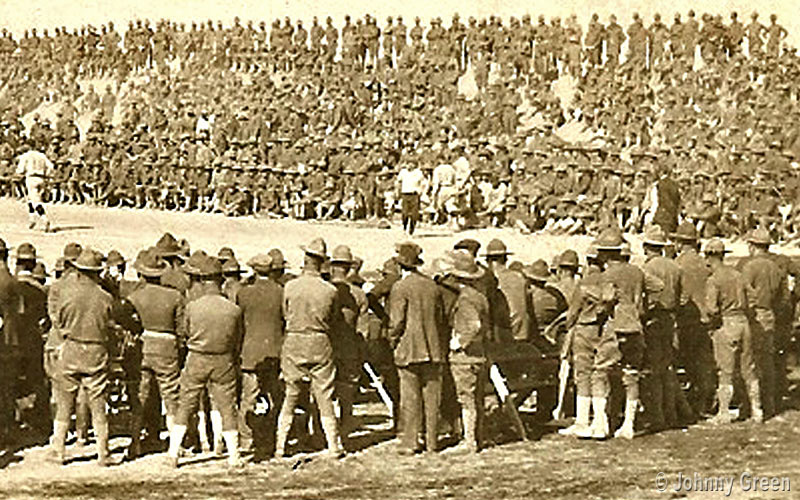 Camp Cody Soldiers Playing Baseball - 1918