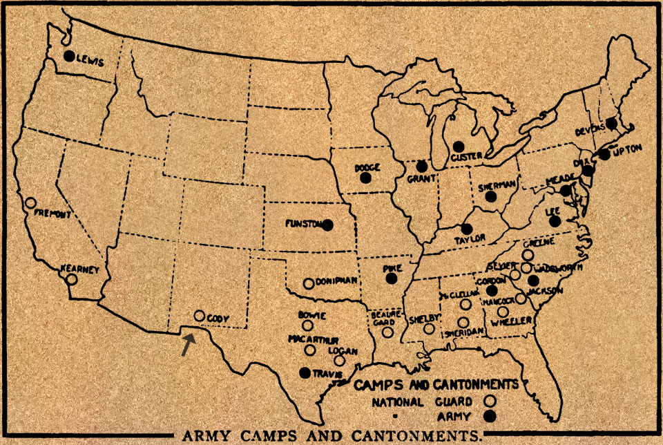 WW1 Army Camps and Cantonments