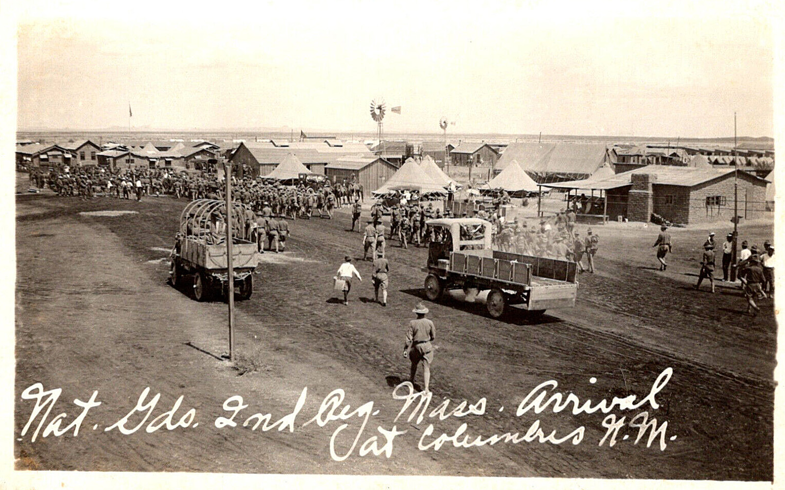 National Guards - 2nd Reg Mass Arrival At Columbus, New Mexico