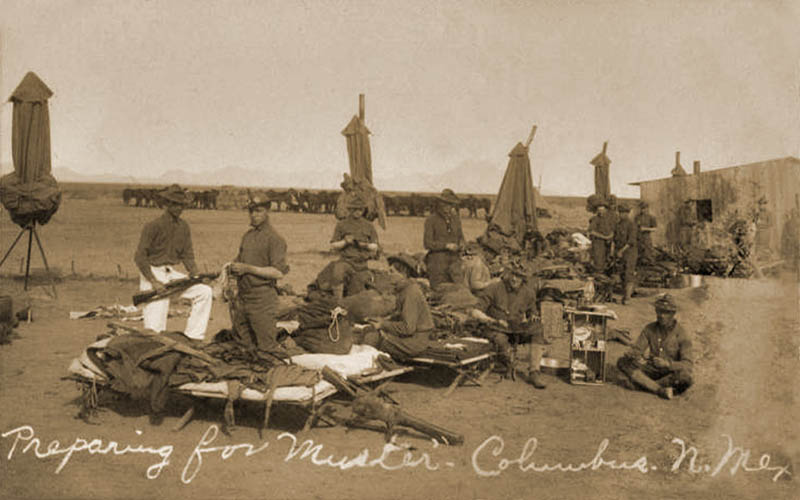 Preparing For Muster - Columbus, New Mexico - 1916