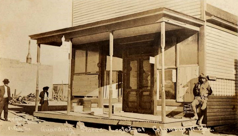 Guarding Stores Looted At Columbus, New Mexico
