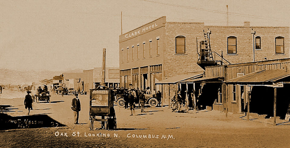 Oak St Looking North - Columbus, New Mexico - 1915