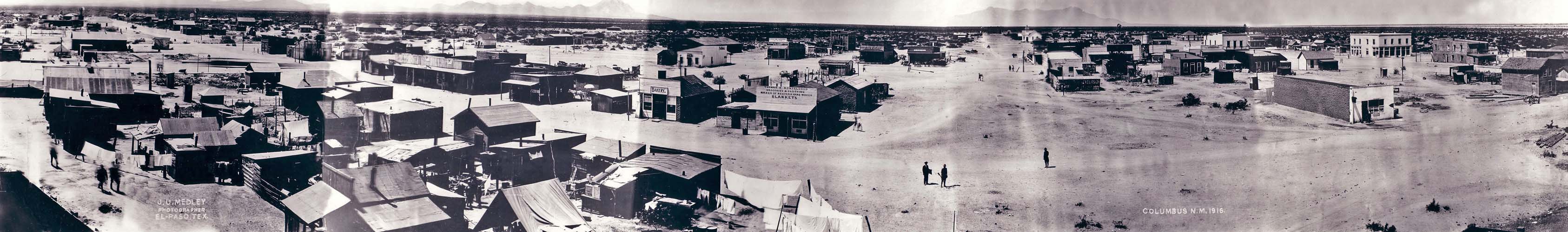 Bird's Eye View of Columbus, New Mexico after Raid