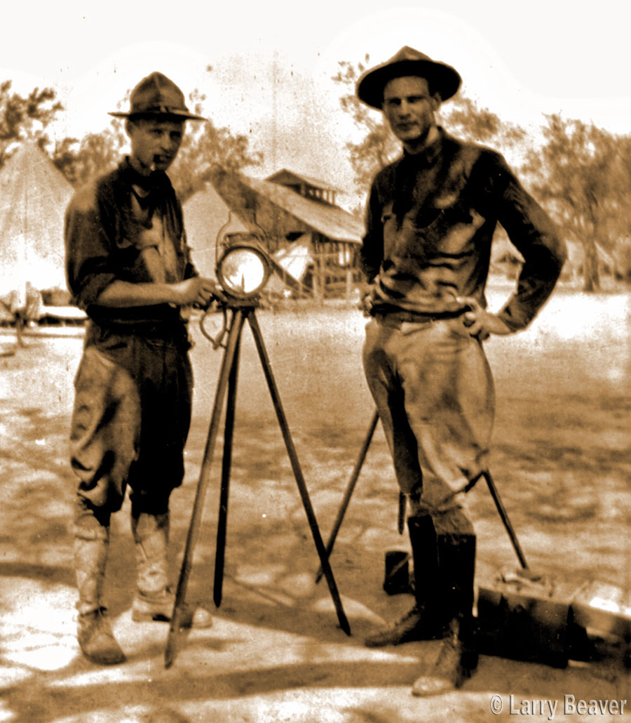 Sgt. Andrew Olsen On Left With Heliograph