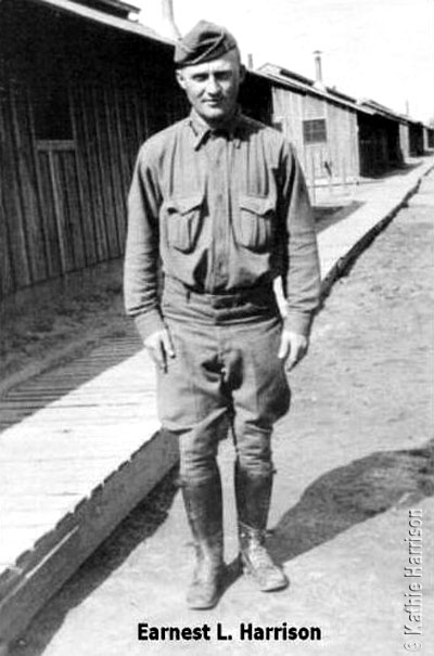 Earnest L. Harrison at Camp Deming, New Mexico